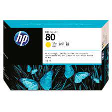HP 80 Yellow Ink Cartridge 175-ml for HP DJ 1050C/1055CM - C4873A