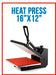 HP3801 16"x20" Heat Press Machine Digital Transfer Sublimation T-Shirt www.wideimagesolutions.com  369.99