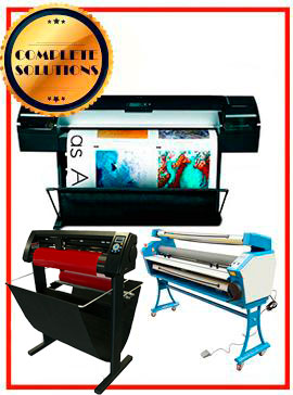 COMPLETE SOLUTION - Plotter HP Z5200PS 44&quot; - Recertified - (90 Days Warranty) + 55&quot; Full-Auto Low Temp. Cold Laminator, With Heat Assisted - New + 53&quot; 3 ARMS Contour Cut Vinyl Cutter w/ VinylMaster Cut Software - New - Include 2 Free Rolls Of Paper www.wideimagesolutions.com Complete Solutions 4950.99