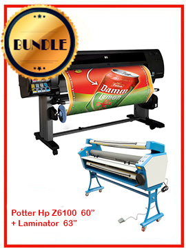 BUNDLE - Plotter HP Z6100PS 60¨ Recertified (90 Days Warranty) + 55" Full-Auto Low Temp. Cold Laminator, With Heat Assisted www.wideimagesolutions.com BUNDLE 4549.99