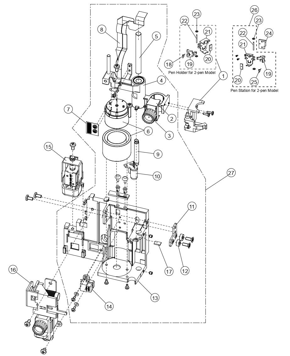 Moving Coil Base for Graphtec FC8000 (621403010)