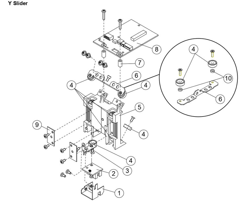 Y Slider for Graphtec FC8000/FC8600 (621403300)