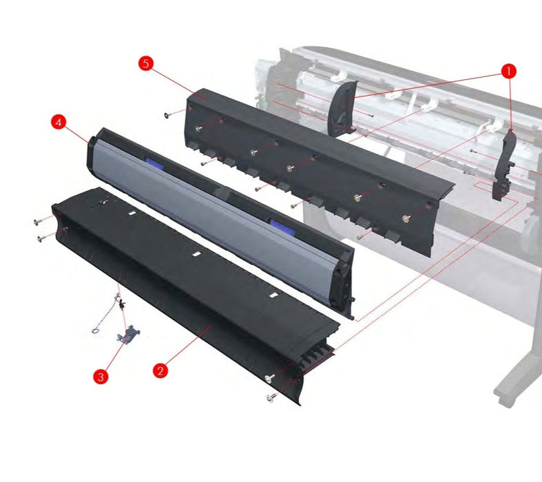 Rear Tray Assembly for the HP DesignJet T1100, T610, Z3200 24-inch Series (Q6683-60194)