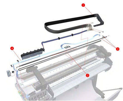 Ink Supply Tubes for the HP Designjet T1120, T610, T790 Printers (CK837-67014) - New