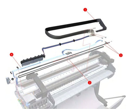 Carriage Belt for HP Designjet T1100, T610, Z2100, Z3100, Z3200 24&quot; Plotters (Q5669-60673) - New