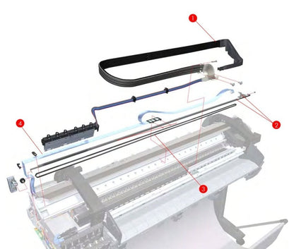 Ink Supply Tubes for the HP DesignJet T1120, T620 44-inch Series (CK839-67003) - New