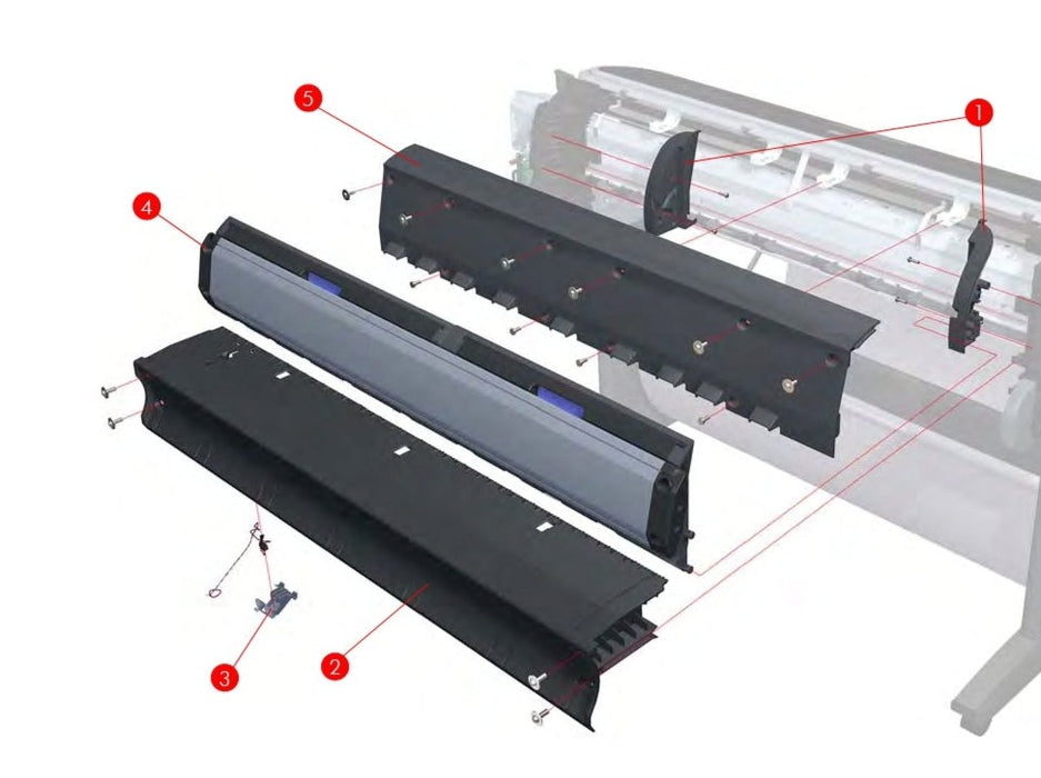 Rear Tray Supports for the HP DesignJet Z3200, T1100, T1120, T610 Series (Q6683-60207)