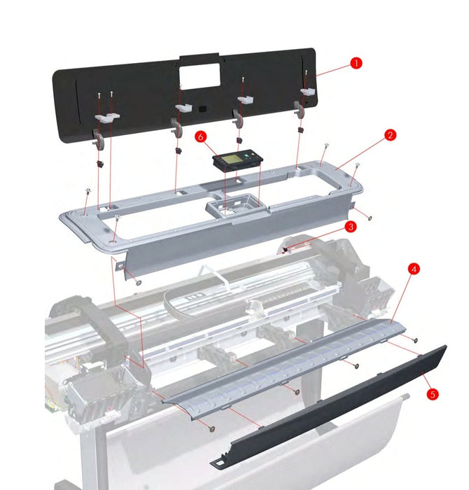 Output Platen Assembly for the HP DesignJet Z3100, Z3200, Z2100, T1100, T1120, T1200, T610, T770 44-inch Plotters (Q6659-60089)