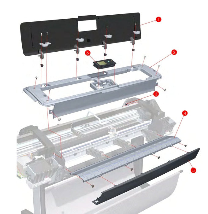 Front Cover Assembly for the HP DesignJet Z3100, Z3200, Z2100, T1100, T1120, T1200, T2300, T610, T770 44-inch Plotters (Q6687-60064)