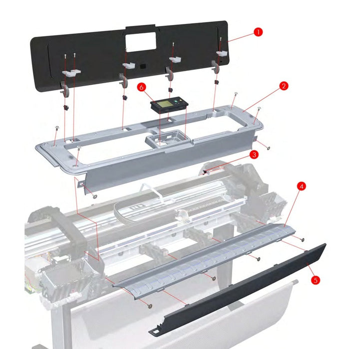 Front Panel Window Cover for the HP DesignJet T620, T610 24-inch Plotters (Q6711-60002)