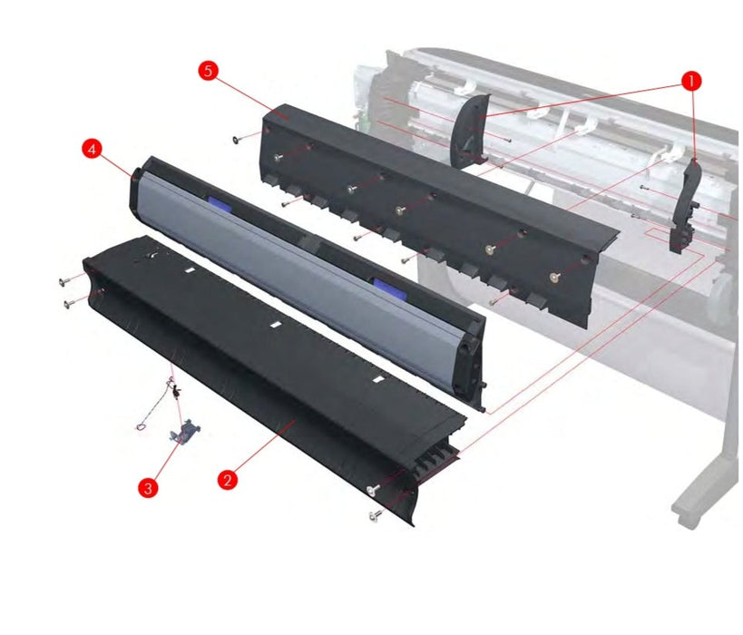 Clean Out Assembly for the HP DesignJet Z3100, Z3200, Z2100, T1100, T1120, T610, T770 44-inch Series (Q6687-67801)