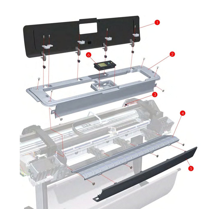 Front Cover Assembly for the HP DesignJet Z3100, Z3200, Z2100, T1100, T1120, T1200, T610, T770 24-inch Plotters (Q6683-60201)