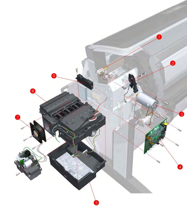 Service Station Assembly for the HP DesignJet T1100, T610 Series (Q6683-60187) - New