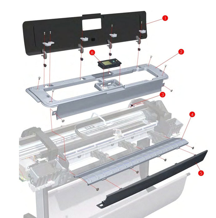 Top Cover Assembly for the HP DesignJet T1100/T610 44-inch Series (Q6687-60062)