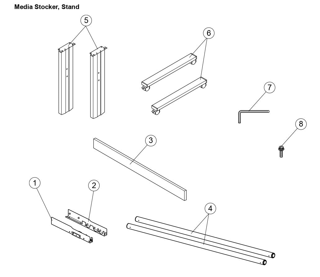 Right Media Stocker Bracket for Graphtec FC8000/FC8600 (621269215)