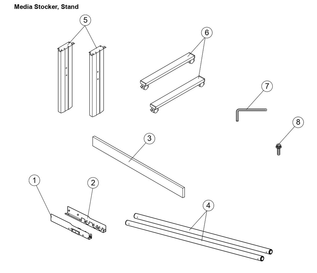 Stock Roller for Graphtec FC8000-160 (621440260) - Wide Image 