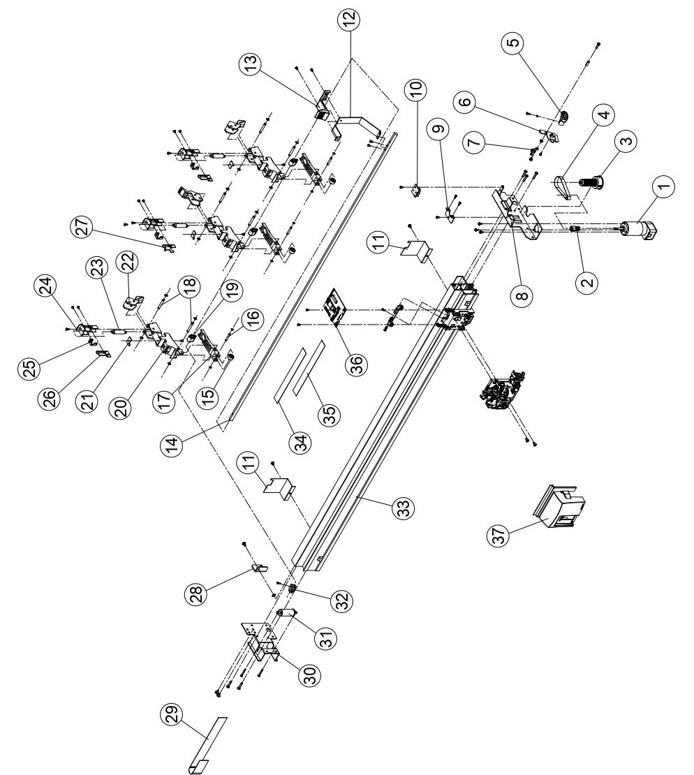 Lever, Spring for Graphtec FC8000-60/75, 100/130, 160 (621401310)