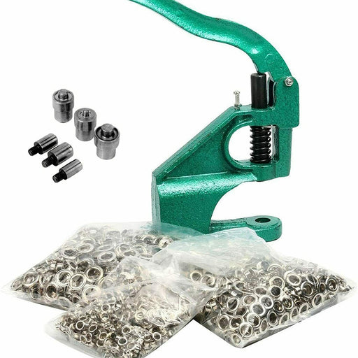 3 Die Hand Press Grommet Hole Punch Machine 500Pcs Grommets & Eyelet Set www.wideimagesolutions.com Parts and Inks 59.99