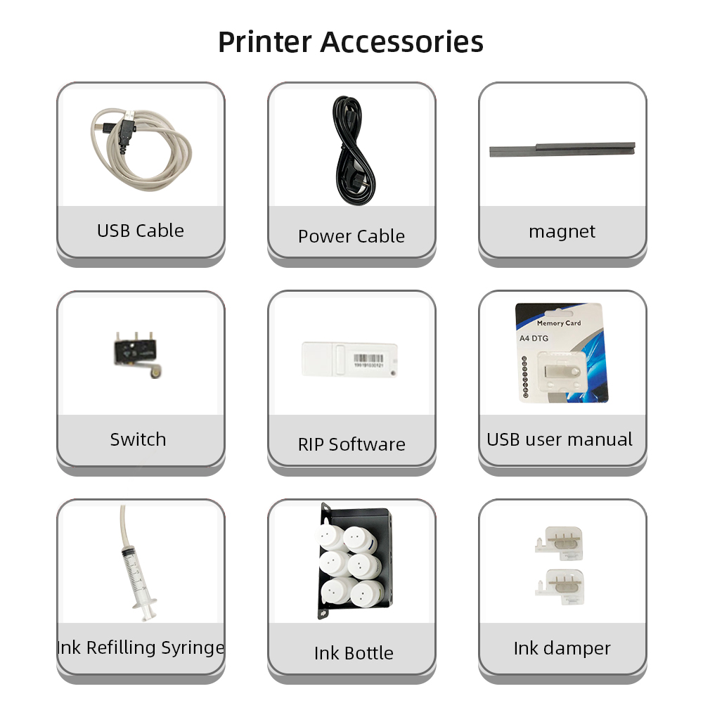 New Upgrade A4 DTG Printer Direct to Garment - T Shirt printer with Rip Software