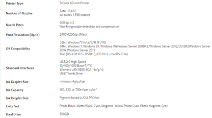 Canon imagePROGRAF PRO-6100S 60&quot; 8-color Large Format Printer - New