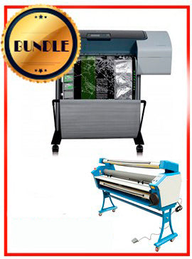BUNDLE - Plotter HP T1100 24¨ Recertified (90 Days Warranty) + 55&quot; Full-Auto Low Temp. Cold Laminator, With Heat Assisted www.wideimagesolutions.com BUNDLE 3250.99