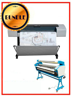 BUNDLE - Plotter HP T1100PS 44¨ Recertified (90 Days Warranty) + 55&quot; Full-Auto Low Temp. Cold Laminator, With Heat Assisted www.wideimagesolutions.com BUNDLE 3550.99