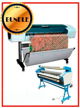 BUNDLE - Plotter HP T1120PS 44¨ Recertified (90 Days Warranty) + 55&quot; Full-Auto Low Temp. Cold Laminator, With Heat Assisted www.wideimagesolutions.com BUNDLE 3550.99