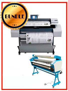 BUNDLE - Plotter HP T1120SD 44¨ Recertified (90 Days Warranty) + 55&quot; Full-Auto Low Temp. Cold Laminator, With Heat Assisted www.wideimagesolutions.com BUNDLE 3550.99