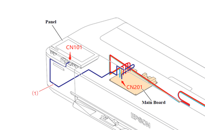 Panel Cable FFC (CN101- CN201) for EPSON SureColor T2100 T3100 T5100 T3100N T5100N T3170 T5170 - 2183744