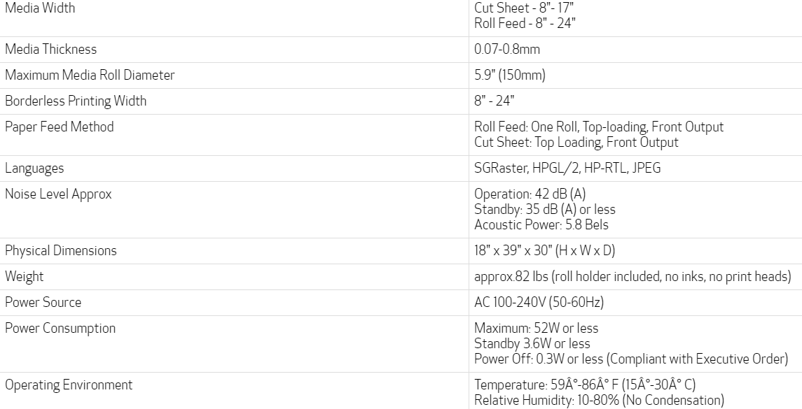 Canon imagePROGRAF TA-20 24&quot; Large Format Printer without stand - New