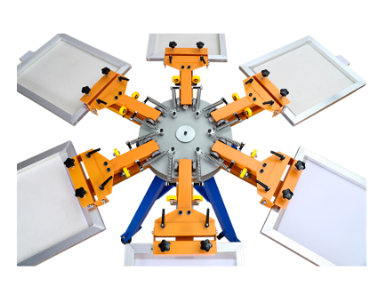 CALCA 6 Color 6 Station Screen Printing Machine Press T-shirt Printer Carousel www.wideimagesolutions.com  1599.00