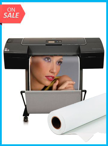 HP Designjet Z2100 24&quot; - Q6675A - Recertified - (90 Days Warranty) + Premium Polyester Canvas Roll Matte print HP 24&quot; x 60&