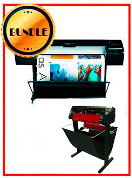 BUNDLE - Plotter HP Z5200PS 44&quot;  - Recertified - (90 Days Warranty) +53&quot; 3 ARMS Contour Cut Vinyl Cutter w/ VinylMaster Cut Software - New www.wideimagesolutions.com BUNDLE 3499.98