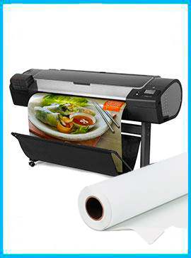 HP DesignJet Z5400 44-in PostScript Printer - Recertified (90 Days Warranty) + Premium Polyester Canvas Roll Matte print HP  36" x 60&