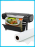 HP DesignJet Z5400 44-in PostScript Printer - Recertified (90 Days Warranty) + Premium Polyester Canvas Roll Matte print HP  36" x 60&