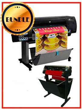 BUNDLE - Plotter HP Z6200 42&quot;  - Recertified - (90 Days Warranty) + 53&quot; 3 ARMS Contour Cut Vinyl Cutter w/ VinylMaster Cut Software - New www.wideimagesolutions.com BUNDLE 3999.99